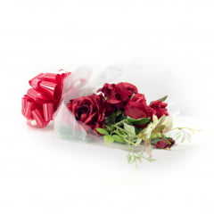 Buquê de Rosas Vermelhas Artificiais - 4 rosas